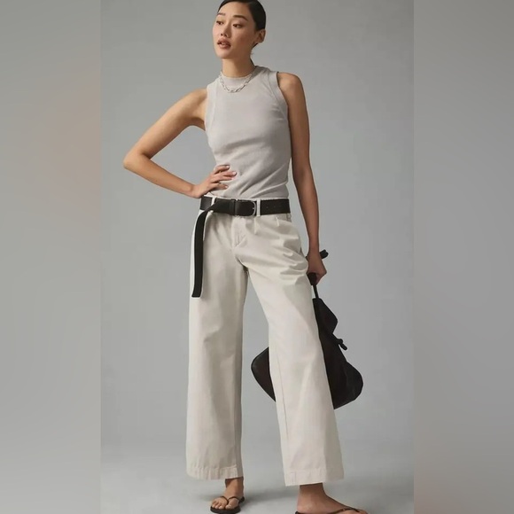Anthropologie
Maeve Pleated
Wide Leg Chino
Pants sz 8 light beige M - Picture 2 of 9